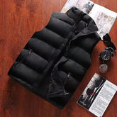 Men's White Vest Jacket Stand Collar Sleeveless Puffer Coat 2023 Trends - Himpall